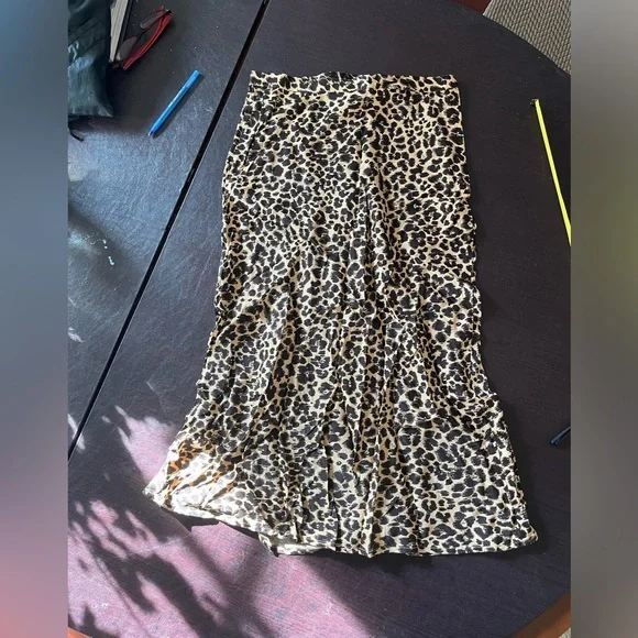 Anthropologie Animal Print Midi Skirt - Picture 1 of 5
